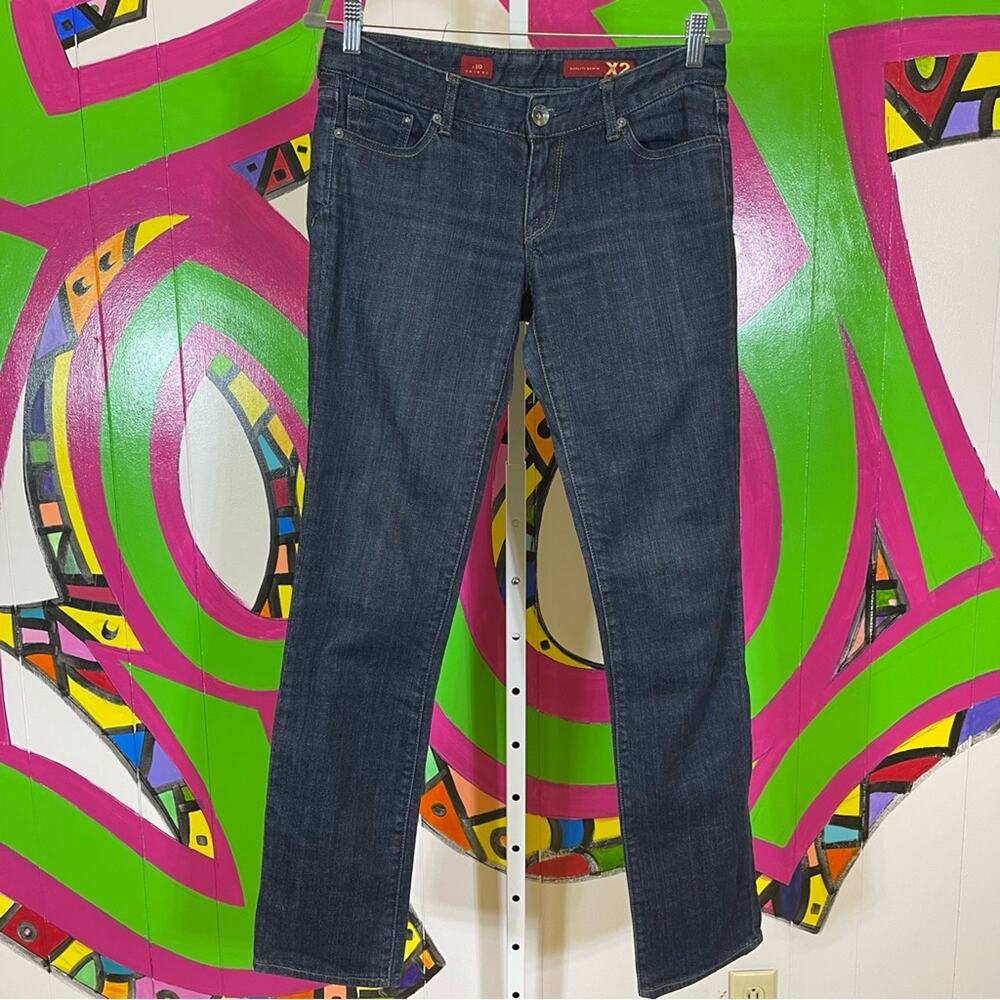 Express X2, Dark Wash Skinny Jeans. Size 6L. Good used condition!